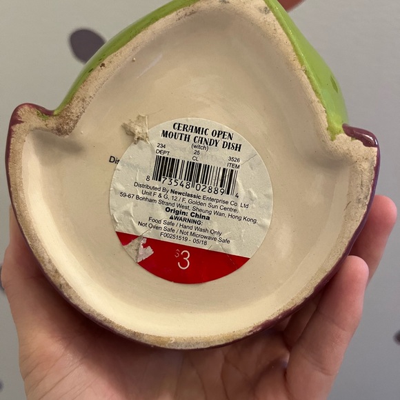 HALLOWEEN CERAMIC OPEN MOUTH WITCH JAR - Picture 3 of 5